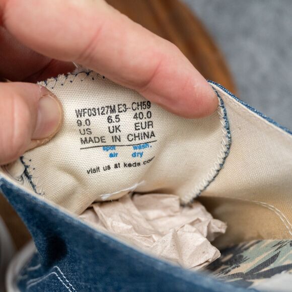 Keds Ventura Lace Up Open Back Sneaker Shoe Womens Size 9 WF23480M Blue White - Picture 6 of 7